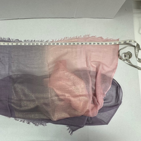 Jim Thompson Purple/Pink Scarf Shawl 82" x 35" - NEW in Bag. - Picture 6 of 14